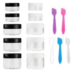 Accmor contenedores maquillaje viaje 3 g con tapa blanca, fáciles de rellenar y transportar
