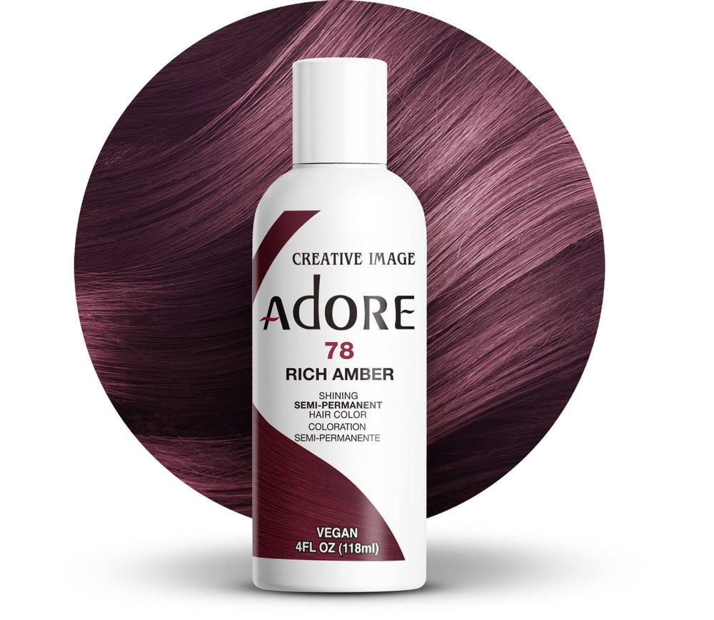 Adore 078 Ámbar Intenso en bote: cobertura vibrante y duradera para el cabello