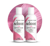 Adore Coloración Semi Permanente Rosa Algodón de Azúcar, botella lista para teñir con brillo.