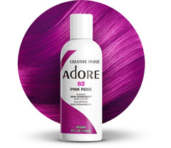 Adore 082 Rosa intenso, bote de color semipermanente para cabello vibrante.
