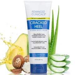 Advanced Clinicals crema para talones crackados, alivio suave nocturno.