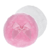 Puff Aeaocvo blanco con lazo para polvos, aplicación suave en piel