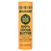 Africare Manteca de cacao 100% pura en barra para hidratación suave de la piel.