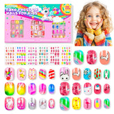Uñas AGGKKY para niñas con patrones sueño, ideales para juego diario de arte de uñas.