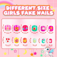 AGGKKY uñas postizas para niñas, materiales no tóxicos y seguros