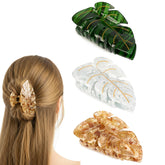 Clips hoja verde de Agirlvct para peinado elegante y firme