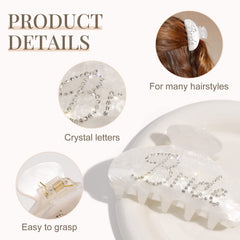 Aileam clip garra novia detalle acrílico, accesorio de boda duradero