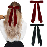Lazo velvet Aileam color vino rojo para peinados diarios