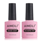 AIMEILI Base Coat sin limpieza para adherencia duradera en uñas