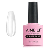 AIMEILI base de gel elastico transparente para aplicacion suave en uñas