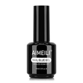 AIMEILI pegamento uñas 2en1 en frasco de 15ml, adhesivo rápido para uñas.