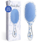 AIMIKE Porcelia Qing cepillo con diseño de porcelana azul para un desenredado suave.