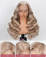 ALIDIDI MINI KNOTS rubio ceniza, rizos ondulados, perfil lujoso para ocasiones especiales.