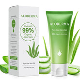 Aloderma gel aloe vera para la cara, hidratación suave y calmante.