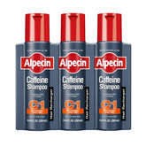 Alpecin C1, champú en bote pack de 3, energiza el cuero cabelludo para mayor densidad.