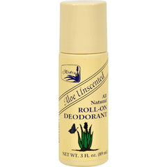 Alvera desodorante roll-on aloe sin fragancia, aplicador suave y cobertura uniforme