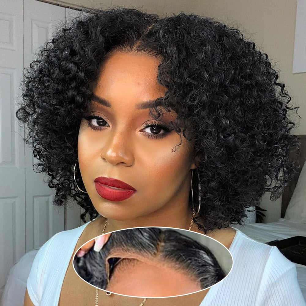 Peluca Amygirl sin pegamento 8 pulgadas para un estilo rápido y natural