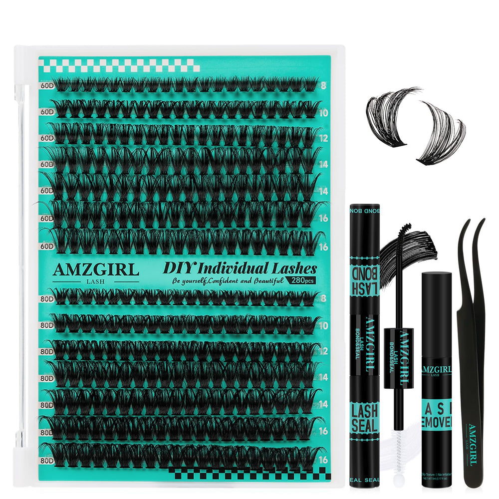 AMZGIRL LASH kit 280 piezas 60D-80D para volumen personalizable.