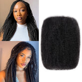 Amzluck Afro Kinky Bulk, cabello para trenzas con volumen natural y suave manejo.