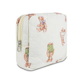 AMZMA bolso maquillaje floral acolchado, ideal para viaje y organización de cosméticos