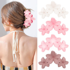 Anbala flor hawaiana rosa grande, pinza que fija cabello grueso con estilo veraniego