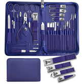 Andrea conjunto de manicura 30 piezas en estuche azul, ideal para viaje