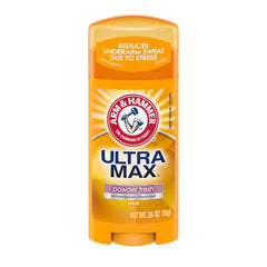 Arm & Hammer Ultra Max bottle with powder fresh scent for all-day odor control.