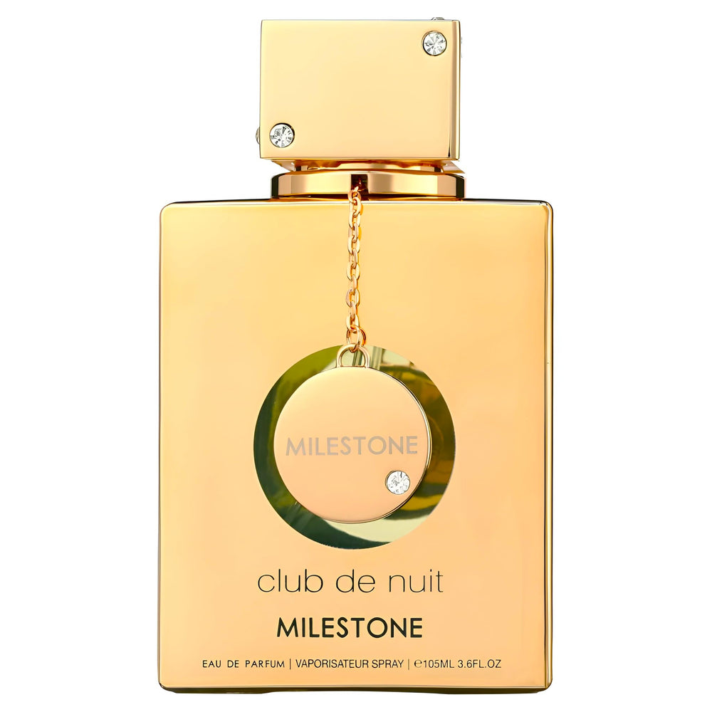Armaf Club De Nuit Milestone, botella destacada, aroma versátil para uso diario.