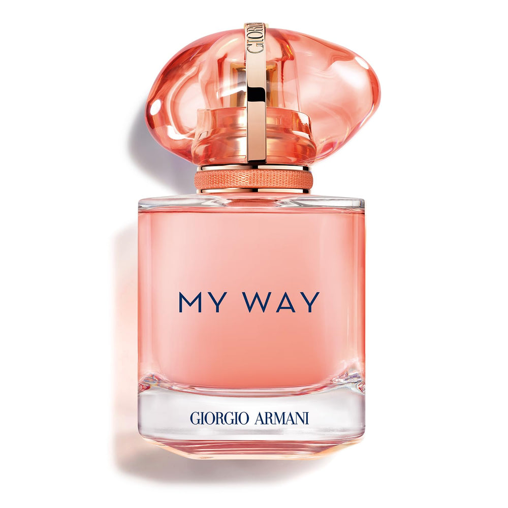Armani Beauty My Way Ylang: botella en tono coral para un look luminoso.