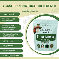 Aplicación de la manteca de karité Asase Pure Naturals para cabello suave y manejable