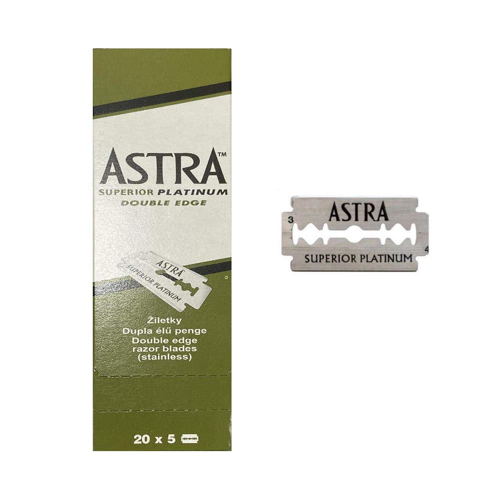 Astra Superior Platinum empaque de 200 hojas para afeitado suave y duradero