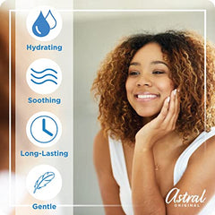 Astral crema hidratante, textura cremosa ideal para aplicar en todo el cuerpo.