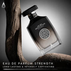 Atralia Absolute Noir: empaque de lujo con detalle premium.