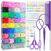 Auroray gomas elasticas 24 colores con organizador para peinados versátiles