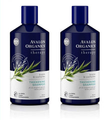Avalon Organics Champú Engrosador con Biotina y B-Complejo, frente de la botella, volumen diario.