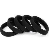 Ayogost coletero negro de alta elasticidad para cabello grueso sin dañar.