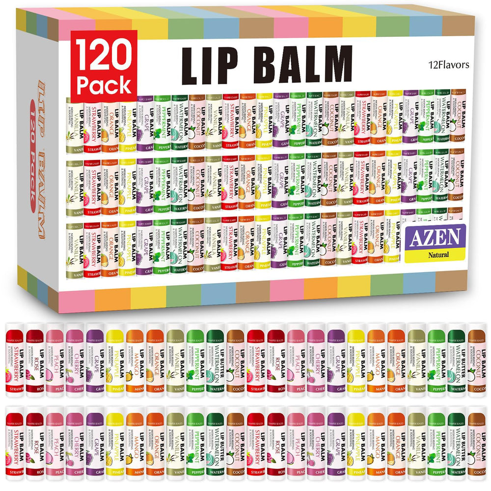 AZEN bálsamo labial, envase grande, doce sabores para hidratación diaria