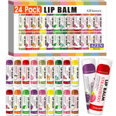 AZEN bálsamo labial 24-unidades, hidratación rápida para labios secos.