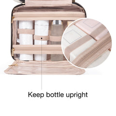 Bagsmart bolso de aseo con doble cremallera, acceso rápido sin abrir completamente.