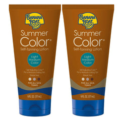 Banana Boat loción bronceadora, botella visible para un bronceado gradual y natural