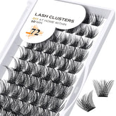 BandQaugen pestañas clusters curva D 16mm para un efecto manga.