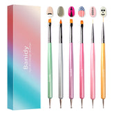Banidy pinceles de arte para uñas, doble cabeza, ideal para diseño detallado.