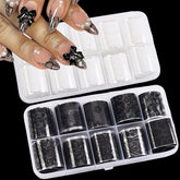 Baoyaalin foil de encaje para uñas, dos cajas, opción elegante para uñas DIY.