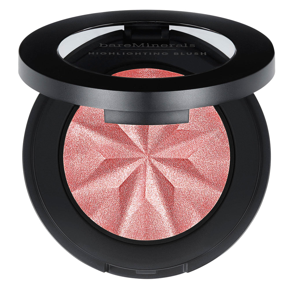 bareminerals rubor iluminador rosa brillo acabado suave en pómulos