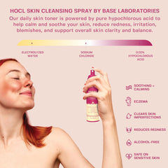 BASE LABORATORIES Hipocloroso aplicación facial, equilibrio del pH de la piel.