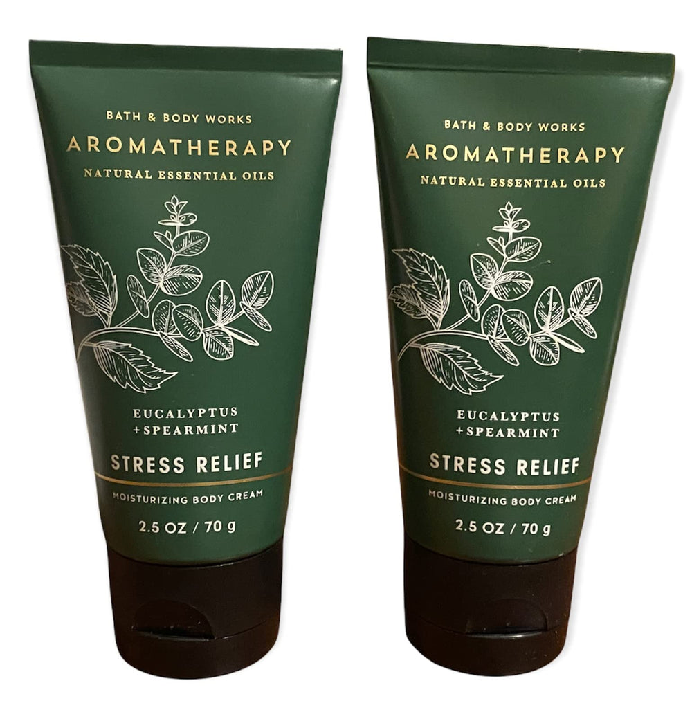 Bath & Body Works crema corporal de viaje con eucalipto y menta para relajación suave.