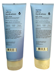 Bath & Body Works Water Ultra Hydration textura cremosa, piel suave y nutrida.