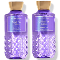 Bath & Body Works Lilas Frescas: gel de ducha en pack doble de 10 onzas para uso diario.