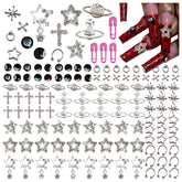 BBATT-HAPPY accesorios para uñas con estrella y planeta, brillo cósmico.