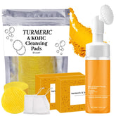 BCBU curcuma limpiador facial conjunto: limpieza profunda y nutrición para la piel.